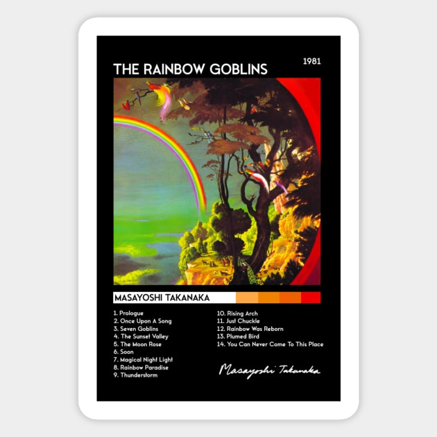 The Rainbow Goblins Album Cover - Masayoshi Takanaka | City Pop | 70s 80s 90s | Track List | Sticker by ArcaNexus